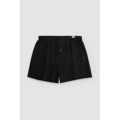 Bóxer de tela abertura algodón estampado rayas minimal