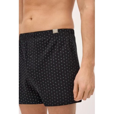 Bóxer de tela abertura algodón estampado rayas minimal