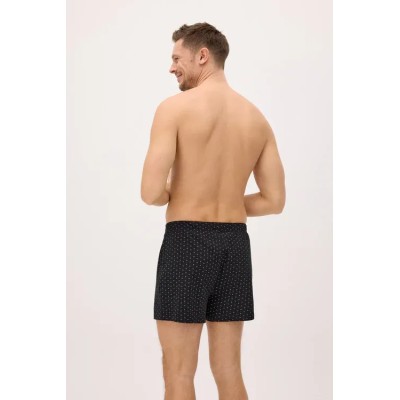 Bóxer de tela abertura algodón estampado rayas minimal