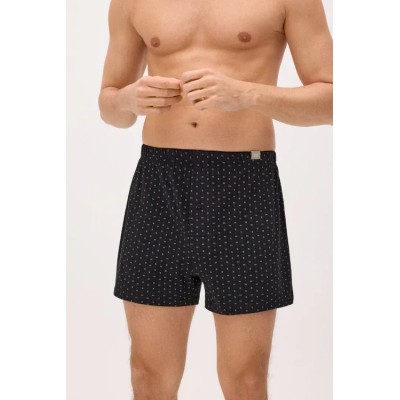 Bóxer de tela abertura algodón estampado rayas minimal