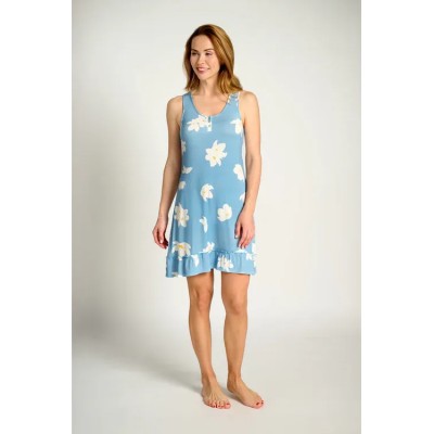 Camisón tirantes flores azul | MUYDEMI