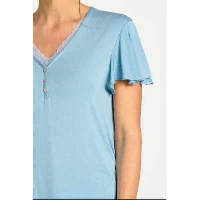 Pijama mujer capri flores azul | MUYDEMI