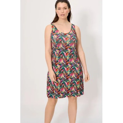 Vestido corto tirantes recto estampado