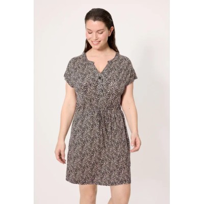 Vestido corto manga corta estampado