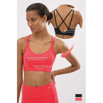 Sujetador deportivo Compressive espalda cruzada