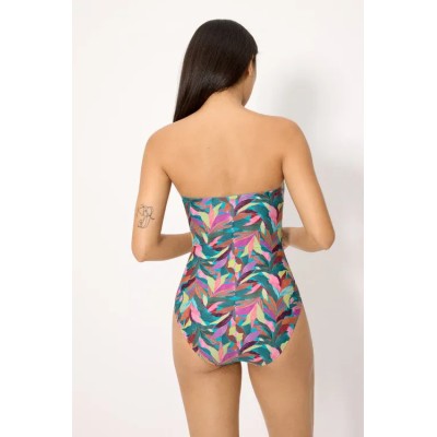 Bañador reductor bandeau alta compresión hojas copa B