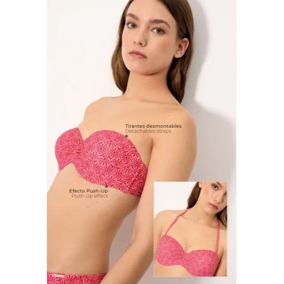 Bikini bandeau push up Y.mora copa B