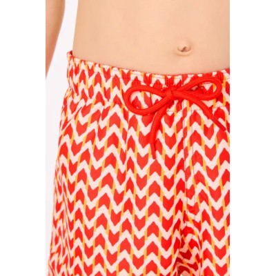 Bañador niño corto estampado étnico multicolor