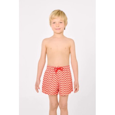 Bañador niño corto estampado étnico multicolor
