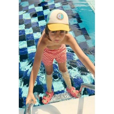 Bañador niño corto estampado étnico multicolor