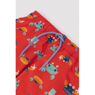Bañador niño corto estampado cangrejos multicolor