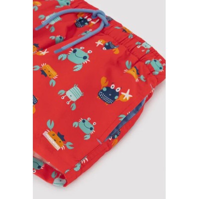 Bañador niño corto estampado cangrejos multicolor