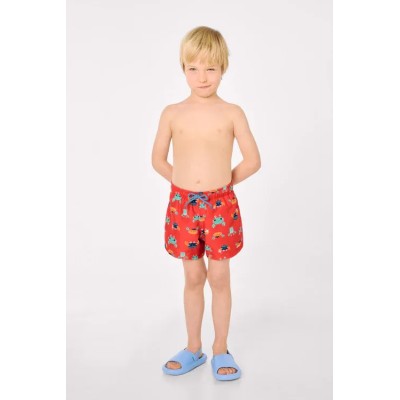 Bañador niño corto estampado cangrejos multicolor