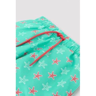 Bañdor niño corto estampado estrellas marinas turquesa