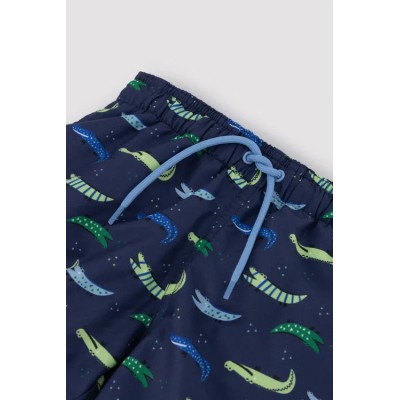 Bañador niño corto estampado cocodrilos multicolor