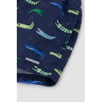 Bañador niño corto estampado cocodrilos multicolor