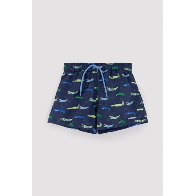 Bañador niño corto estampado cocodrilos multicolor