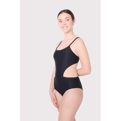 Bañador juvenil cut-out texturizado negro