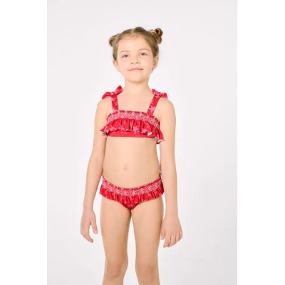 Bikini niña detalles volantes