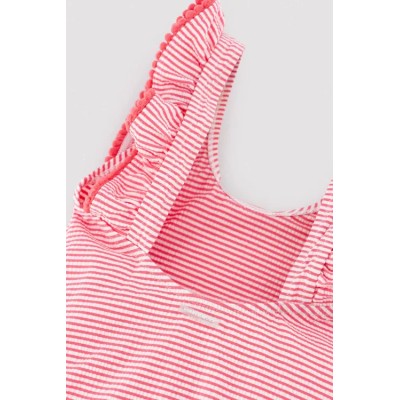 Bañador niña volates estampado rayas