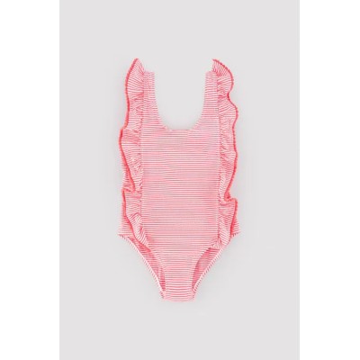 Bañador niña volates estampado rayas