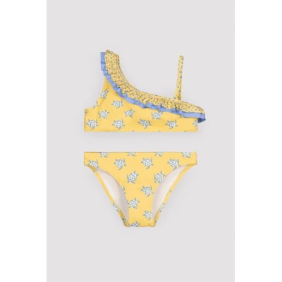 Bañador niña detalles volantes estampado étnico