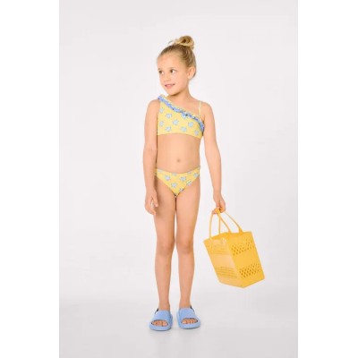 Bañador niña detalles volantes estampado étnico