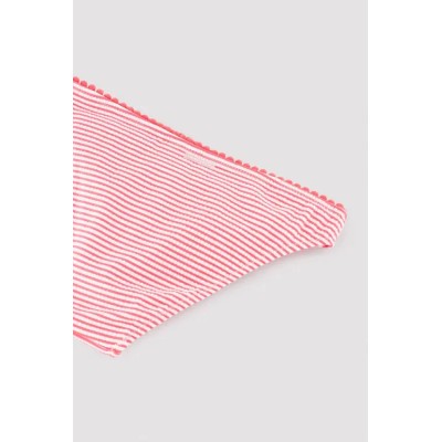 Bikini niña detalle volantes estampado rayas