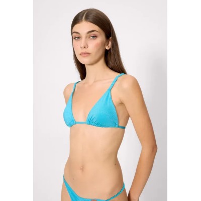 bikini triángulo con brillo azul