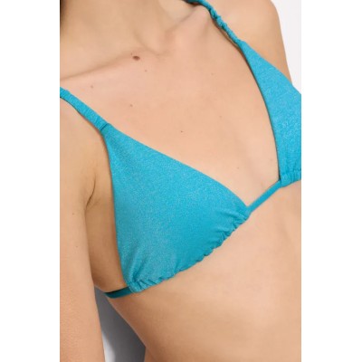 bikini triángulo con brillo azul