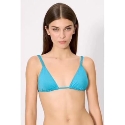 bikini triángulo con brillo azul