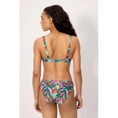 bikini con aro estampado hojas copa C