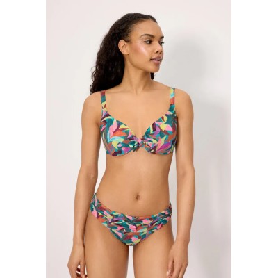 bikini con aro estampado hojas copa C