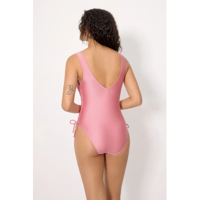 Bañador reductor con brillo rosa