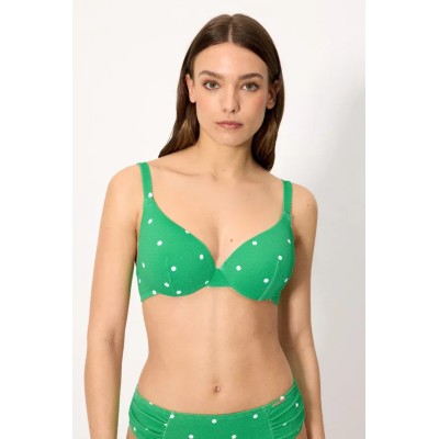 bikini piqué lunares verde