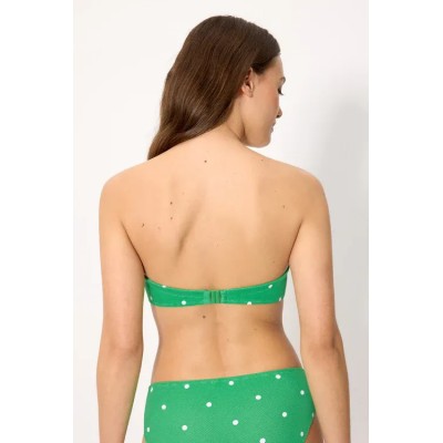 bikini reductor piqué lunares verde copa D