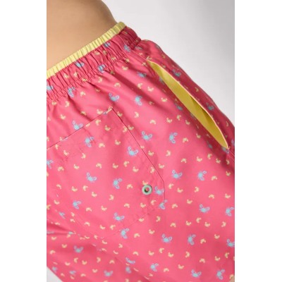 Bañador medio cangrejos azul