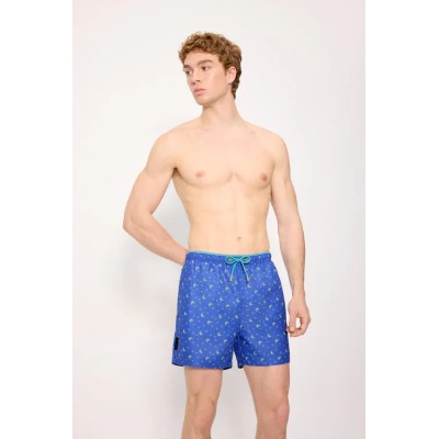 Bañador medio cangrejos azul