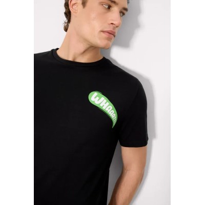 Camiseta manga corta estampado monstruos