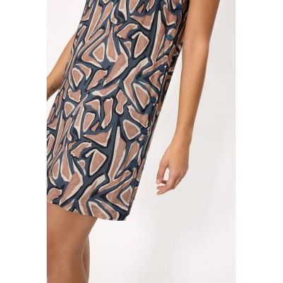 Vestido corto tirantes anudado estampado