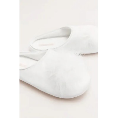 Zapatillas de casa plumas marabú blancas | Colección Novia