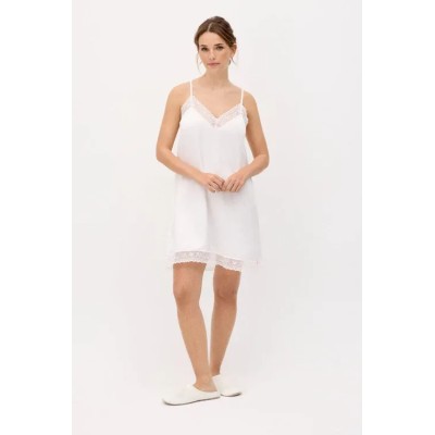 Camisón de tirantes de satén blanco | Colección Novia