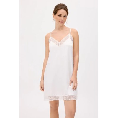 Camisón de tirantes de satén blanco | Colección Novia