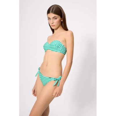 bikini bandeau estampado