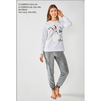PIJAMA SEÑORA TERCIOPELO DIASSI