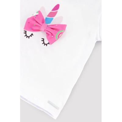 Conjunto camiseta y culetín bebé estampado unicornios