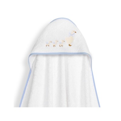 Capa Baño 1X1 Mod Patitos Familia+ Gorro Bco/Azu