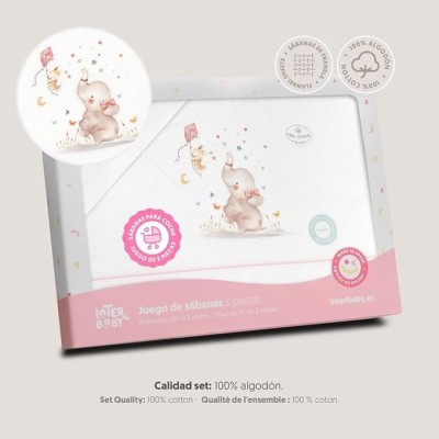Juego Sabanas Cuna elefante