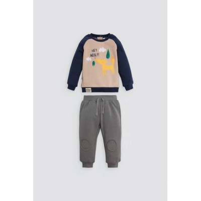 Conjunto chándal bebé estampado Hey wold!