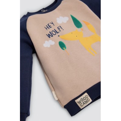Conjunto chándal bebé estampado Hey wold!